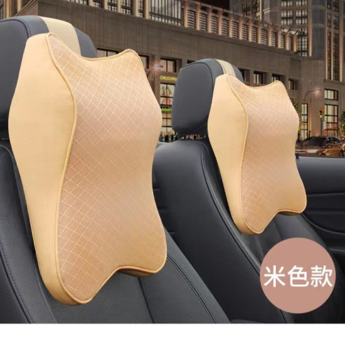 汽車記憶棉護頸枕汽車頸枕腰靠網布四季通用車用護頸枕頭枕腰靠