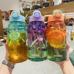 尚泰高顔值運動戶外噸噸水壺大容量吸管花茶杯男女可愛可攜式水杯子