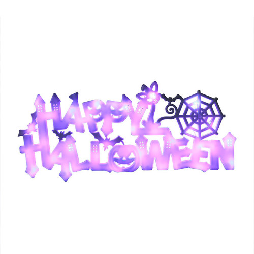 Happy Halloween字母吸盤燈萬聖節氛圍窗戶布置裝飾道具掛飾 Happy Halloween字母吸盤燈萬聖節氛圍窗戶布置裝飾道具掛飾