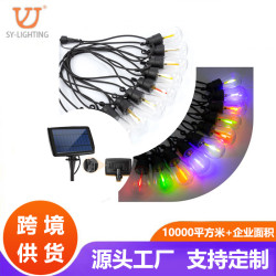 戶外太陽能燈串IP65防水光控聚會露營氛圍燈串農莊花園庭院線串燈