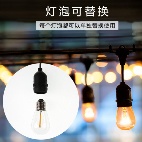 戶外太陽能燈串IP65防水光控聚會露營氛圍燈串農莊花園庭院線串燈 戶外太陽能燈串IP65防水光控聚會露營氛圍燈串農莊花園庭院線串燈