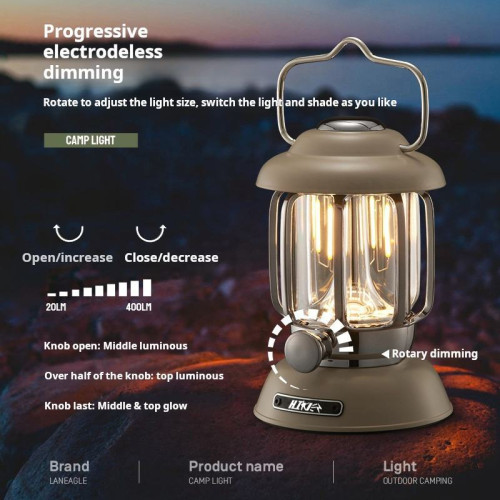 多功能復古露營燈戶外防水雙光源typy-c充電手提燈氛圍燈超長續航 多功能復古露營燈戶外防水雙光源typy-c充電手提燈氛圍燈超長續航