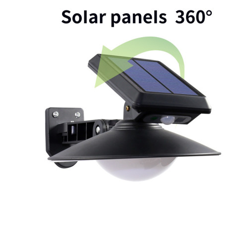 新款太陽能戶外感應燈LED圓形壁燈戶外防水景觀燈花園路燈 新款太陽能戶外感應燈LED圓形壁燈戶外防水景觀燈花園路燈