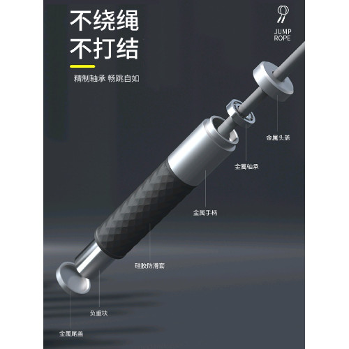 嚴選負重跳繩專業健身運動專用有繩繩子燃脂塑身鋼絲繩成人男士 嚴選負重跳繩專業健身運動專用有繩繩子燃脂塑身鋼絲繩成人男士
