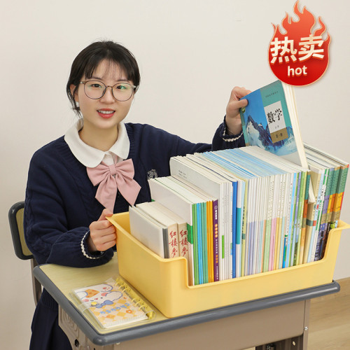 桌下書架書本收納盒學生宿舍桌面置物架放書包落地帶輪可移動書箱 桌下書架書本收納盒學生宿舍桌面置物架放書包落地帶輪可移動書箱