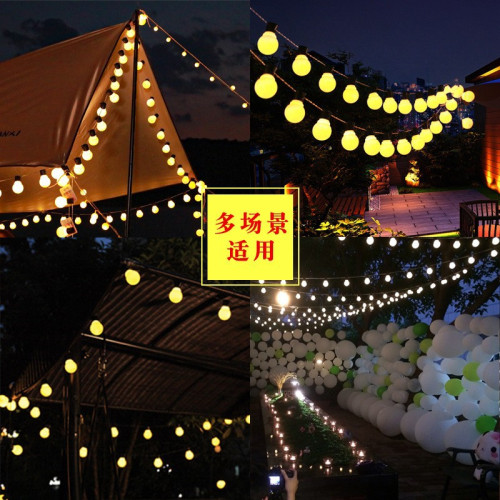 太陽能球泡燈led燈串戶外庭院花園氛圍燈裝飾露營彩燈發光星星燈 太陽能球泡燈led燈串戶外庭院花園氛圍燈裝飾露營彩燈發光星星燈