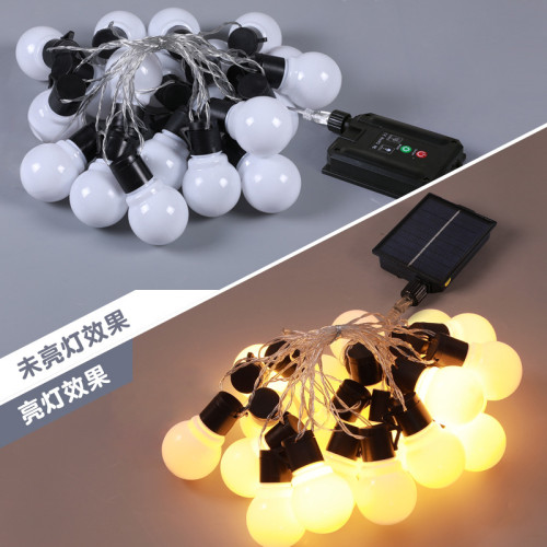 太陽能球泡燈led燈串戶外庭院花園氛圍燈裝飾露營彩燈發光星星燈 太陽能球泡燈led燈串戶外庭院花園氛圍燈裝飾露營彩燈發光星星燈