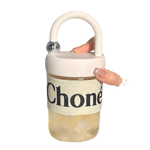 輕奢感手提咖啡玻璃杯小香風水杯防燙杯子女學生上班族耐高溫簡約 輕奢感手提咖啡玻璃杯小香風水杯防燙杯子女學生上班族耐高溫簡約