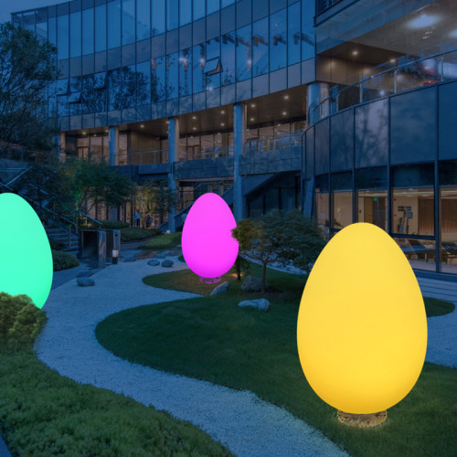 LED七彩發光不倒翁燈戶外廣場草坪防水燈可遙控簡約網紅景觀燈 LED七彩發光不倒翁燈戶外廣場草坪防水燈可遙控簡約網紅景觀燈