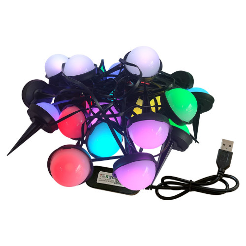 LEDUSB5V戶外氛圍燈串野外露營七彩燈廣告婚慶節日裝飾燈串插地款 LEDUSB5V戶外氛圍燈串野外露營七彩燈廣告婚慶節日裝飾燈串插地款
