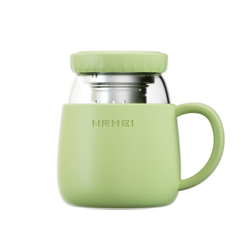 玻璃杯女高顔值水杯帶把手辦公室耐高溫茶水分離泡茶杯子新款2023 玻璃杯女高顔值水杯帶把手辦公室耐高溫茶水分離泡茶杯子新款2023