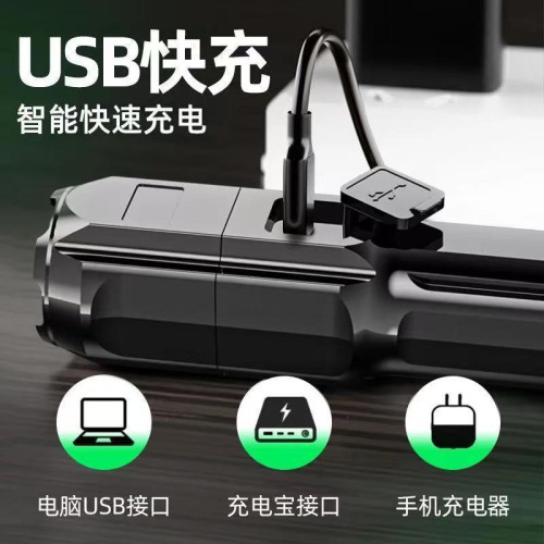 TEMU便捷充電遠射強光調焦手電筒戶外迷你LED多功能變焦 TEMU便捷充電遠射強光調焦手電筒戶外迷你LED多功能變焦