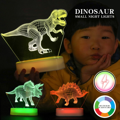 3D小夜燈卡通桌面氛圍擺件燈diy恐龍創意兒童禮物亞克力燈 3D小夜燈卡通桌面氛圍擺件燈diy恐龍創意兒童禮物亞克力燈