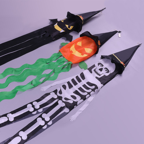 萬聖節發光骷髏風筒旗led彩燈掛飾鬼節恐怖氛圍戶外布置裝飾掛件 萬聖節發光骷髏風筒旗led彩燈掛飾鬼節恐怖氛圍戶外布置裝飾掛件