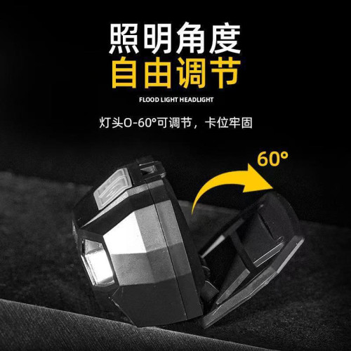 強光揮手感應COB頭燈戶外騎行燈COB充電夜跑步燈強光頭燈矽膠 強光揮手感應COB頭燈戶外騎行燈COB充電夜跑步燈強光頭燈矽膠