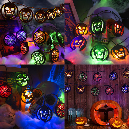 蝙蝠女巫led燈串萬聖節恐怖氛圍戶外庭院布置裝飾道具用品 蝙蝠女巫led燈串萬聖節恐怖氛圍戶外庭院布置裝飾道具用品