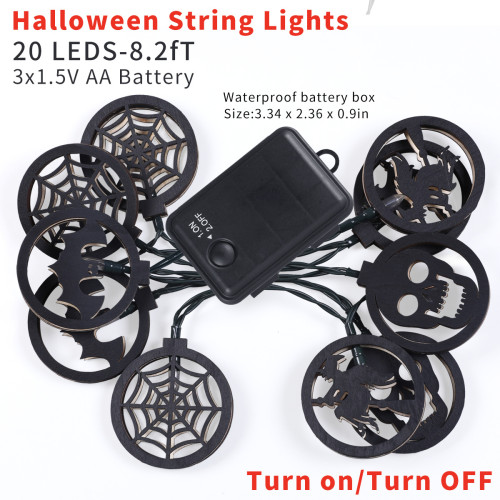 蝙蝠女巫led燈串萬聖節恐怖氛圍戶外庭院布置裝飾道具用品 蝙蝠女巫led燈串萬聖節恐怖氛圍戶外庭院布置裝飾道具用品