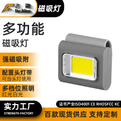 新款多用途帶磁吸TYPE-C充電頭燈 可攜式衣夾跑步LED矽膠工作