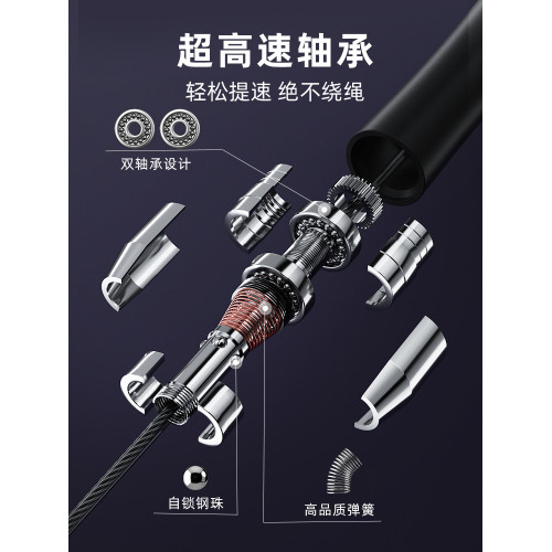 跳繩健身運動專用繩子燃脂塑身負重鋼絲繩成人男士繩競速減脂 跳繩健身運動專用繩子燃脂塑身負重鋼絲繩成人男士繩競速減脂