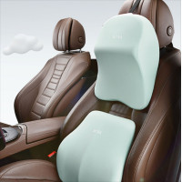 汽車頭枕護頸枕腰靠牛奶絲透氣通用記憶棉車用頭枕靠墊