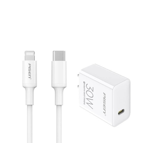 品勝30W快充套裝雙口A+C充電頭1M適用於蘋果PD充電線充電器 品勝30W快充套裝雙口A+C充電頭1M適用於蘋果PD充電線充電器