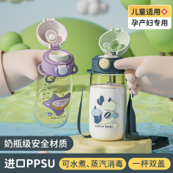 ppsu水杯吸管杯子高顔值兒童孕婦可攜式夏季學生塑膠水壺家用
