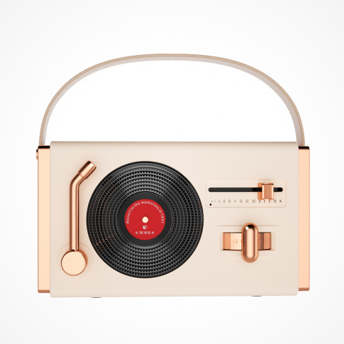 復古迷你唱片藍牙音箱創意唱片機造型音箱可攜式黑膠唱機藍牙音響