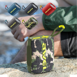 AWEI用維Y382爆款可攜式低音砲7級防水戶外露營tws藍牙音箱