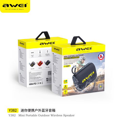 AWEI用維Y382爆款可攜式低音砲7級防水戶外露營tws藍牙音箱 AWEI用維Y382爆款可攜式低音砲7級防水戶外露營tws藍牙音箱