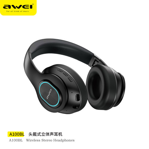 AWEI用維新款頭戴藍牙耳機A100/200/300BL 性價比HiFi音質