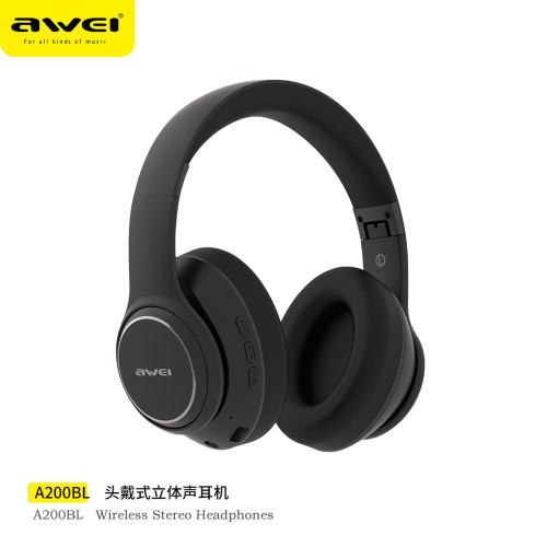 AWEI用維新款頭戴藍牙耳機A100/200/300BL 性價比HiFi音質