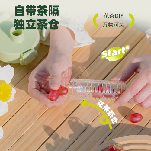 大容量玻璃杯子耐高溫女生高顔值夏天2000ml可攜式帶吸管大肚水杯