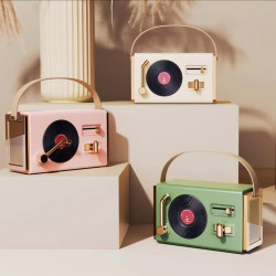 C220復古藍牙音箱多功能小型唱片機手機電腦桌面小音響迷你新款