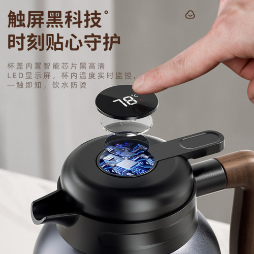 恩爾美陶瓷內膽大容量燜茶壺老式家用可攜式茶水分離顯溫悶泡保溫壺 恩爾美陶瓷內膽大容量燜茶壺老式家用可攜式茶水分離顯溫悶泡保溫壺