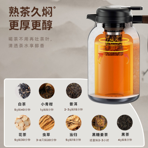 恩爾美陶瓷內膽大容量燜茶壺老式家用可攜式茶水分離顯溫悶泡保溫壺 恩爾美陶瓷內膽大容量燜茶壺老式家用可攜式茶水分離顯溫悶泡保溫壺