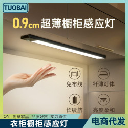 樓道走廊人體感應燈手掃感應衣櫃櫥櫃燈玄關厠所充電樓梯光控起夜