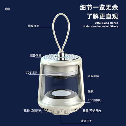 新款戶外露營燈無線藍牙音響USB充電超長續航led照明可攜式氛圍燈