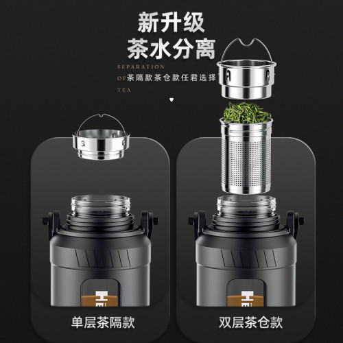 塑玻杯大容量2000ml茶水分離耐高溫玻璃水壺男款戶外可攜式防摔 塑玻杯大容量2000ml茶水分離耐高溫玻璃水壺男款戶外可攜式防摔