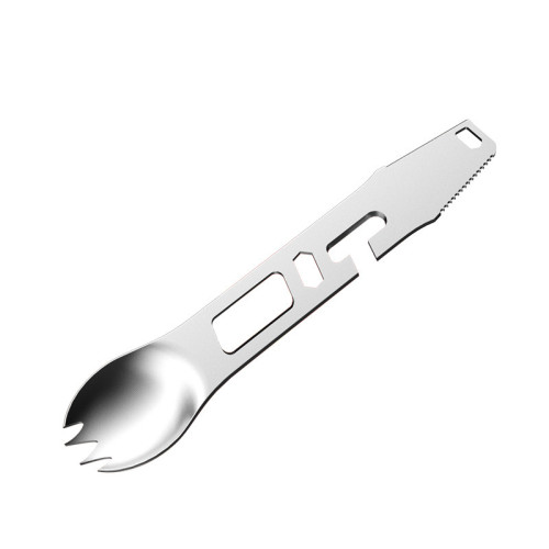 多功能戰術叉勺野營登山扣口哨打火石鋁合金開瓶器野營求生刀口哨 多功能戰術叉勺野營登山扣口哨打火石鋁合金開瓶器野營求生刀口哨