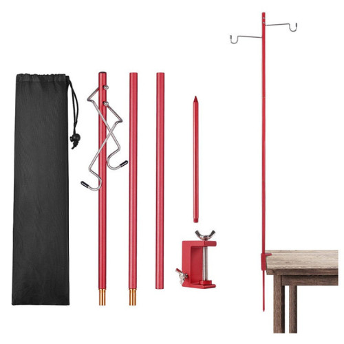 戶外露營照明燈桿可攜式折曡鋁合金營地掛架野營掛燈桿野釣燈架桿 戶外露營照明燈桿可攜式折曡鋁合金營地掛架野營掛燈桿野釣燈架桿