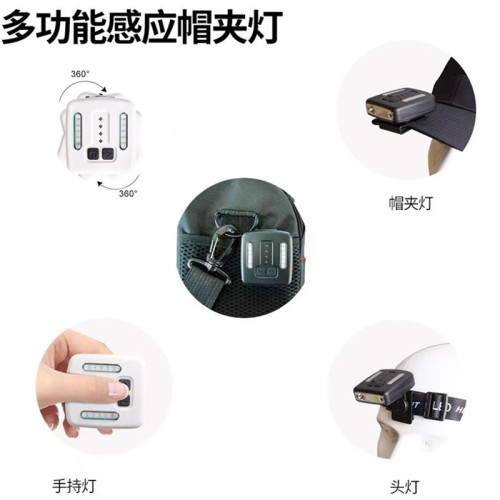 感應頭燈USB充電頭戴式戶外夜釣燈可攜式紅藍警示燈多功能帽夾燈 感應頭燈USB充電頭戴式戶外夜釣燈可攜式紅藍警示燈多功能帽夾燈