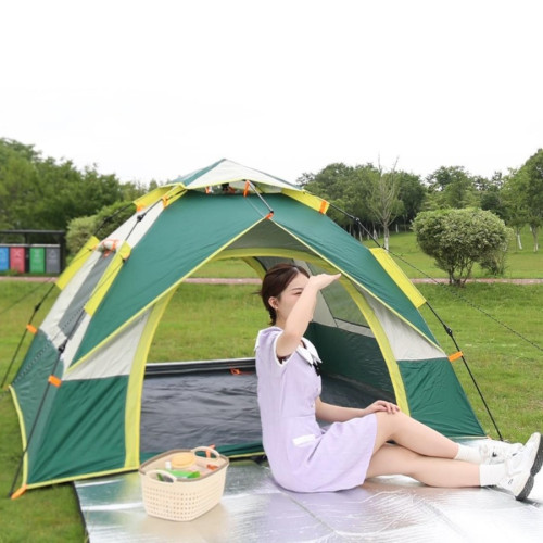 戶外帳篷野營全自動速開帳篷 雙人沙灘露營可攜式帳篷二門二窗帳篷