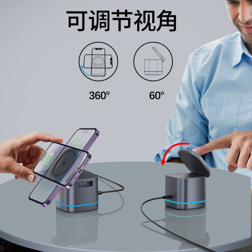 三合一折曡磁吸無線充15W快充適用蘋果手機耳機手錶無線充電 三合一折曡磁吸無線充15W快充適用蘋果手機耳機手錶無線充電