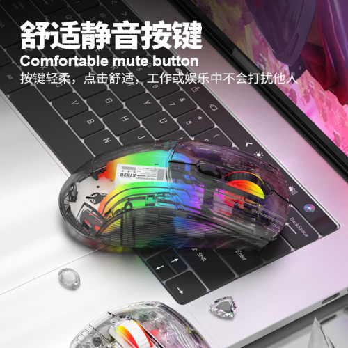 炫銀狐XYH20RGB無線藍牙三模透明機械滑鼠女生遊戯電競靜音滑鼠 炫銀狐XYH20RGB無線藍牙三模透明機械滑鼠女生遊戯電競靜音滑鼠
