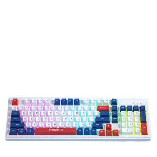 ViewSonic優派KU127三拼色機械手感鍵盤98鍵配列有線辦公遊戯通用 ViewSonic優派KU127三拼色機械手感鍵盤98鍵配列有線辦公遊戯通用