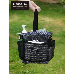NOBANA戶外旅行可攜式洗澡籃沐浴網籃遊泳手提袋浴室洗漱網袋收納包