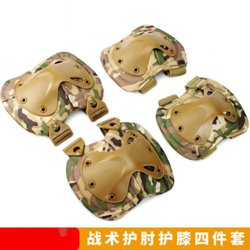 戶外運動騎行護具金剛護膝護肘四件CS運動訓練軍迷戰術金剛護膝護 戶外運動騎行護具金剛護膝護肘四件CS運動訓練軍迷戰術金剛護膝護