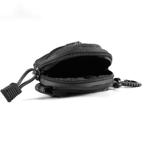 戶外運動鑰匙掛包腰帶附件包圓形零錢包運動騎行鑰匙包軍迷小圓包