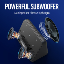 藍牙音箱15瓦無線充時鍾LED閙鍾音響新款酒店用品充立體聲