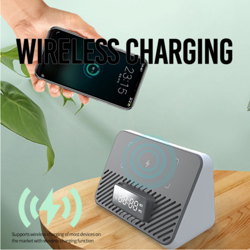 藍牙音箱15瓦無線充時鍾LED閙鍾音響新款酒店用品充立體聲 藍牙音箱15瓦無線充時鍾LED閙鍾音響新款酒店用品充立體聲